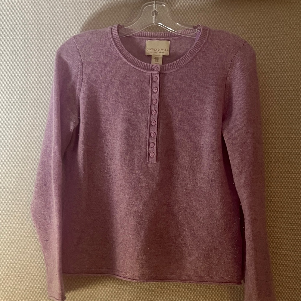 Cynthia Rowley Lavender Long Sleeve Top